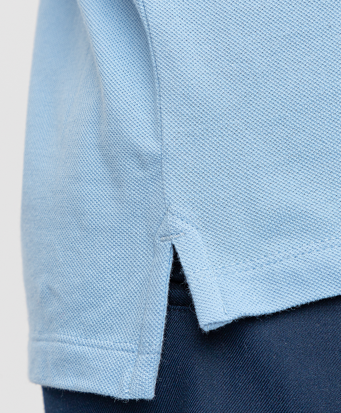 Футболка-поло с коротким рукавом голубая Button Blue