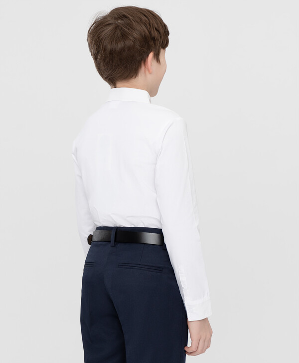 Сорочка трикотажная на кнопках белая Button Blue