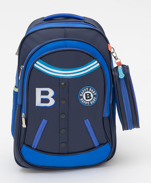 Рюкзак детский с карманами и регулируемыми лямками разноцветный Button Blue