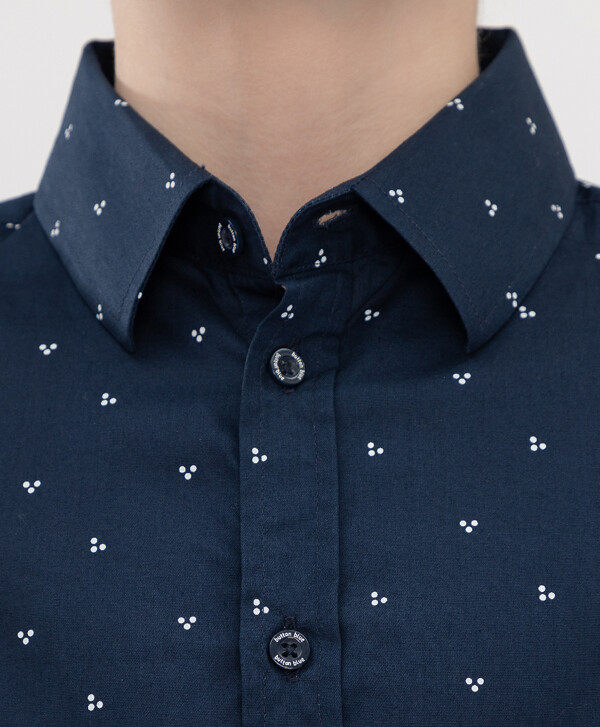 Сорочка классическая синяя Button Blue