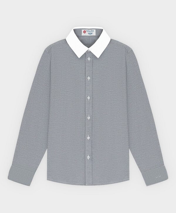 Сорочка классическая серая Button Blue