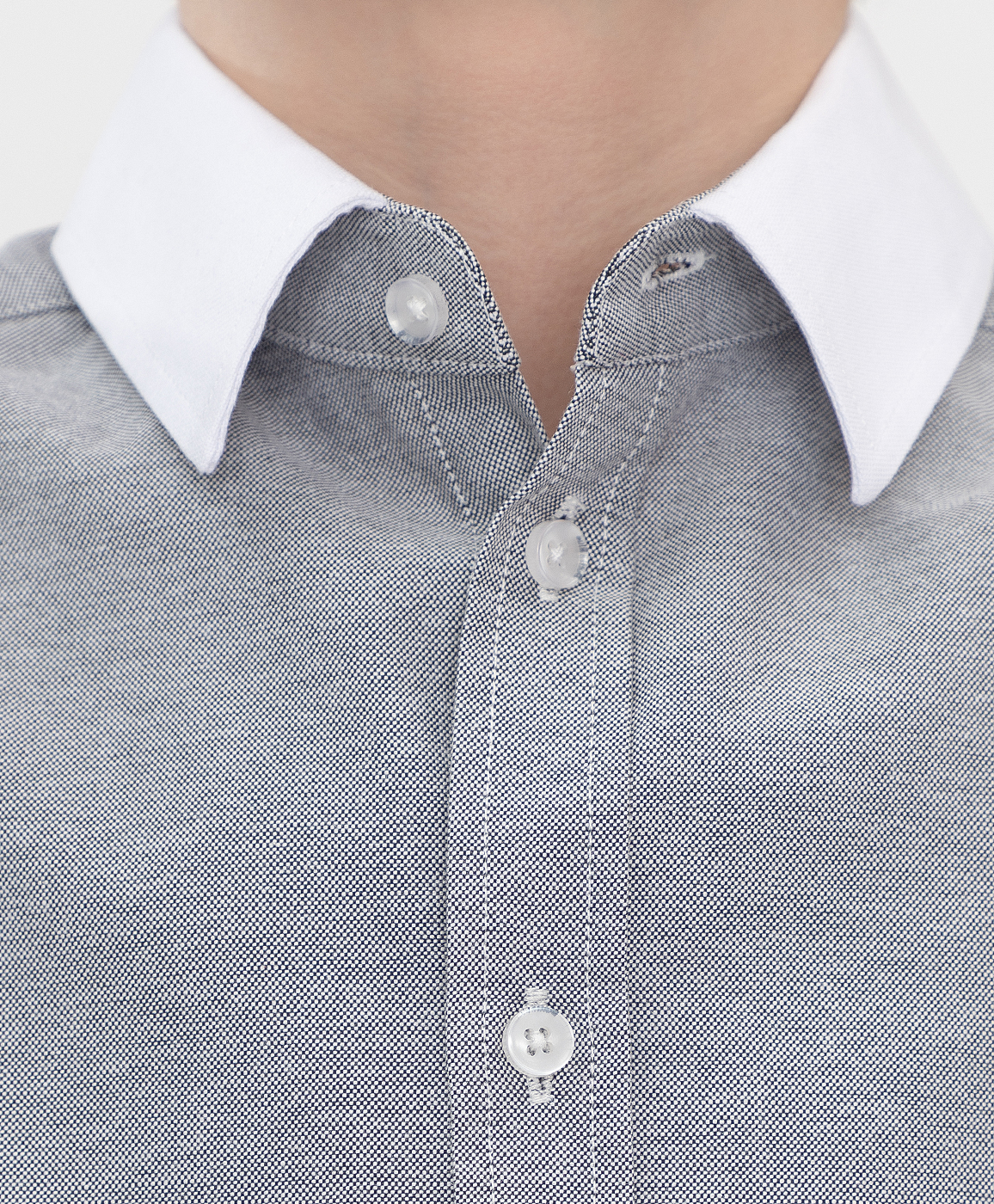 Сорочка классическая серая Button Blue