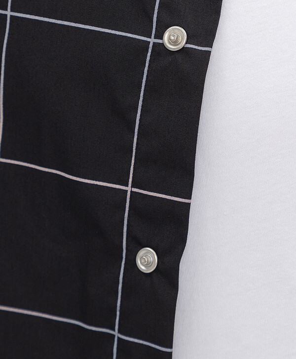 Рубашка в клетку черная Button Blue