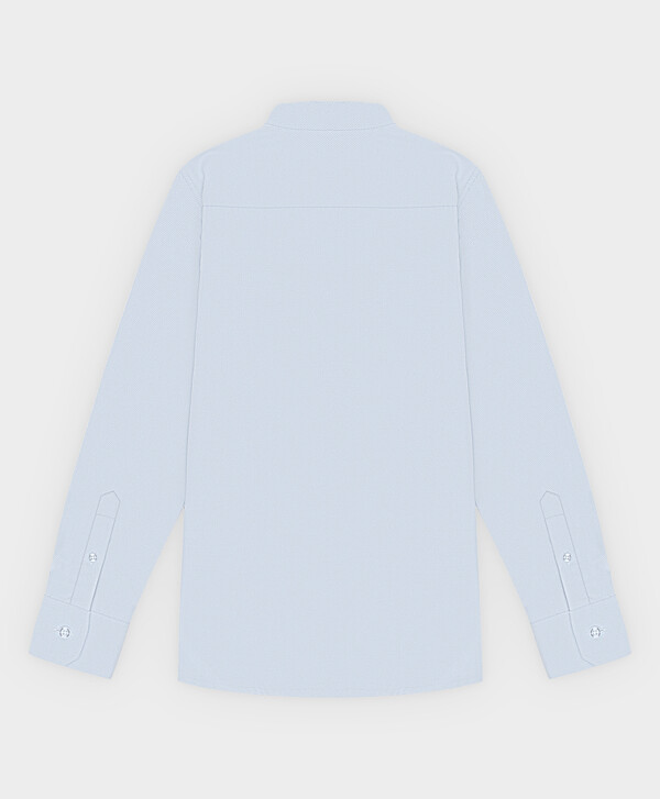 Сорочка классическая с карманом голубая Button Blue