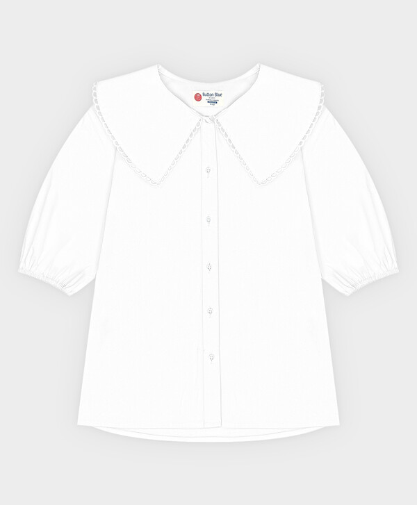 Блузка с рукавом 3/4 белая Button Blue