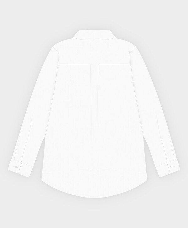 Блузка классическая с удлиненной спинкой белая Button Blue