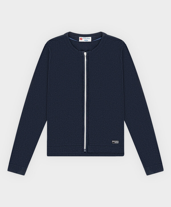 Кардиган на молнии синий Button Blue