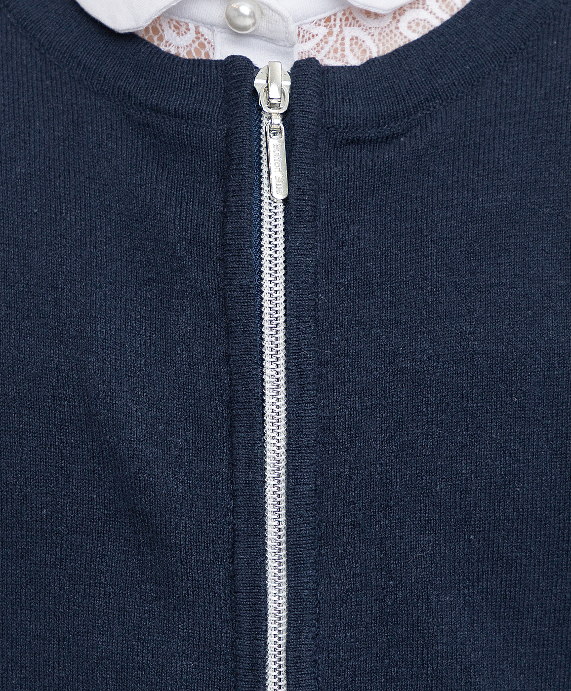 Кардиган на молнии синий Button Blue