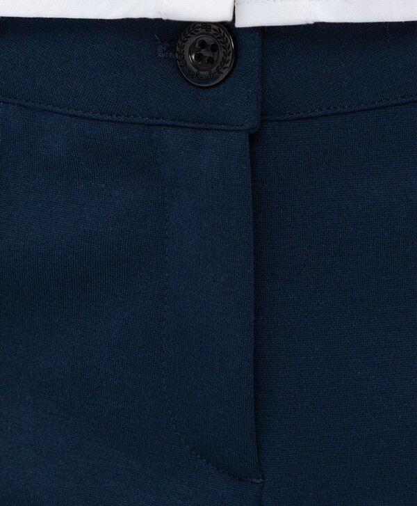 Брюки со стрелками синие трикотажные Button Blue