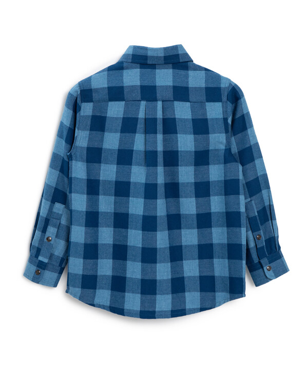 Рубашка в клетку на кнопках Button Blue