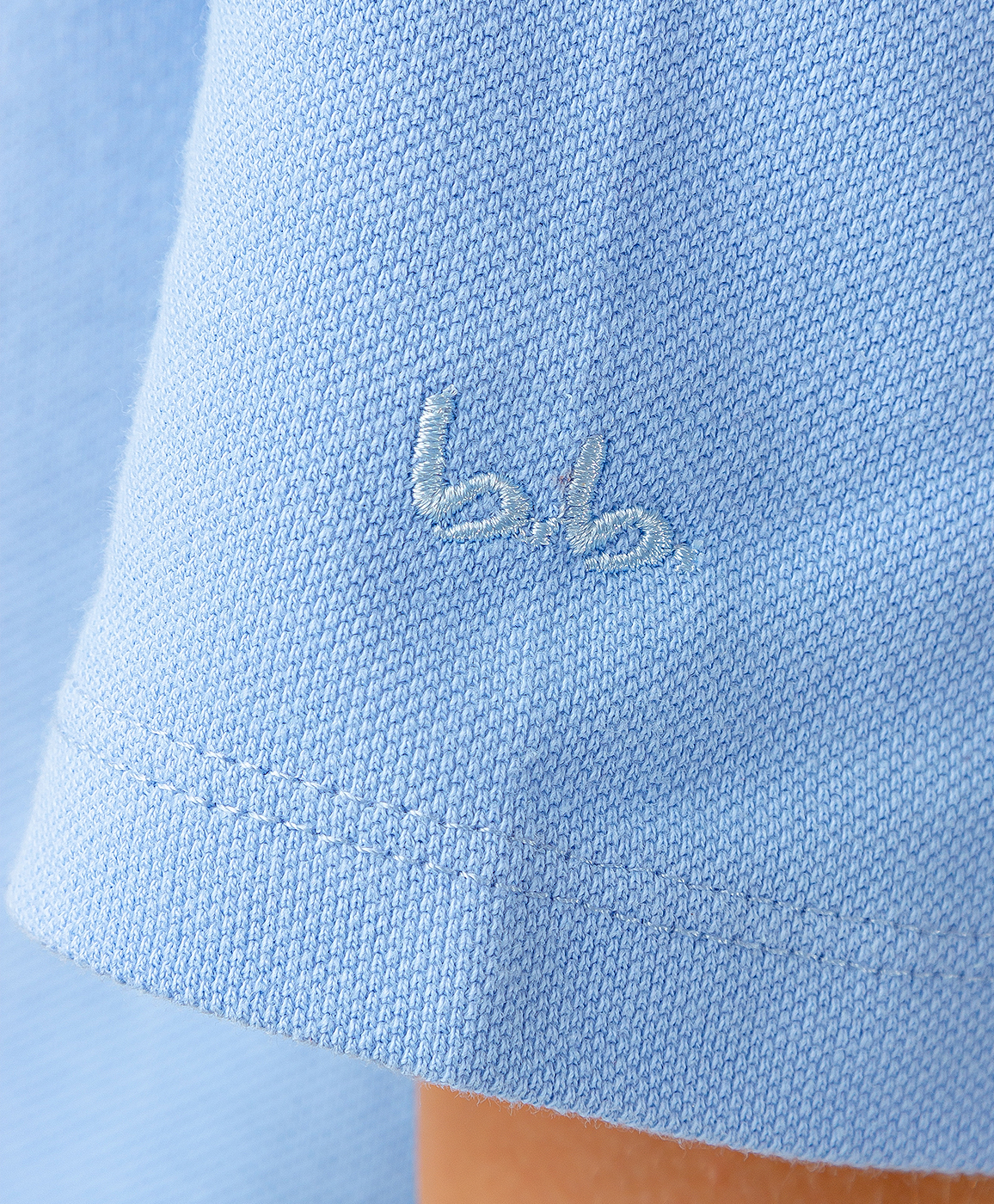 Футболка-поло с воротником голубая Button Blue