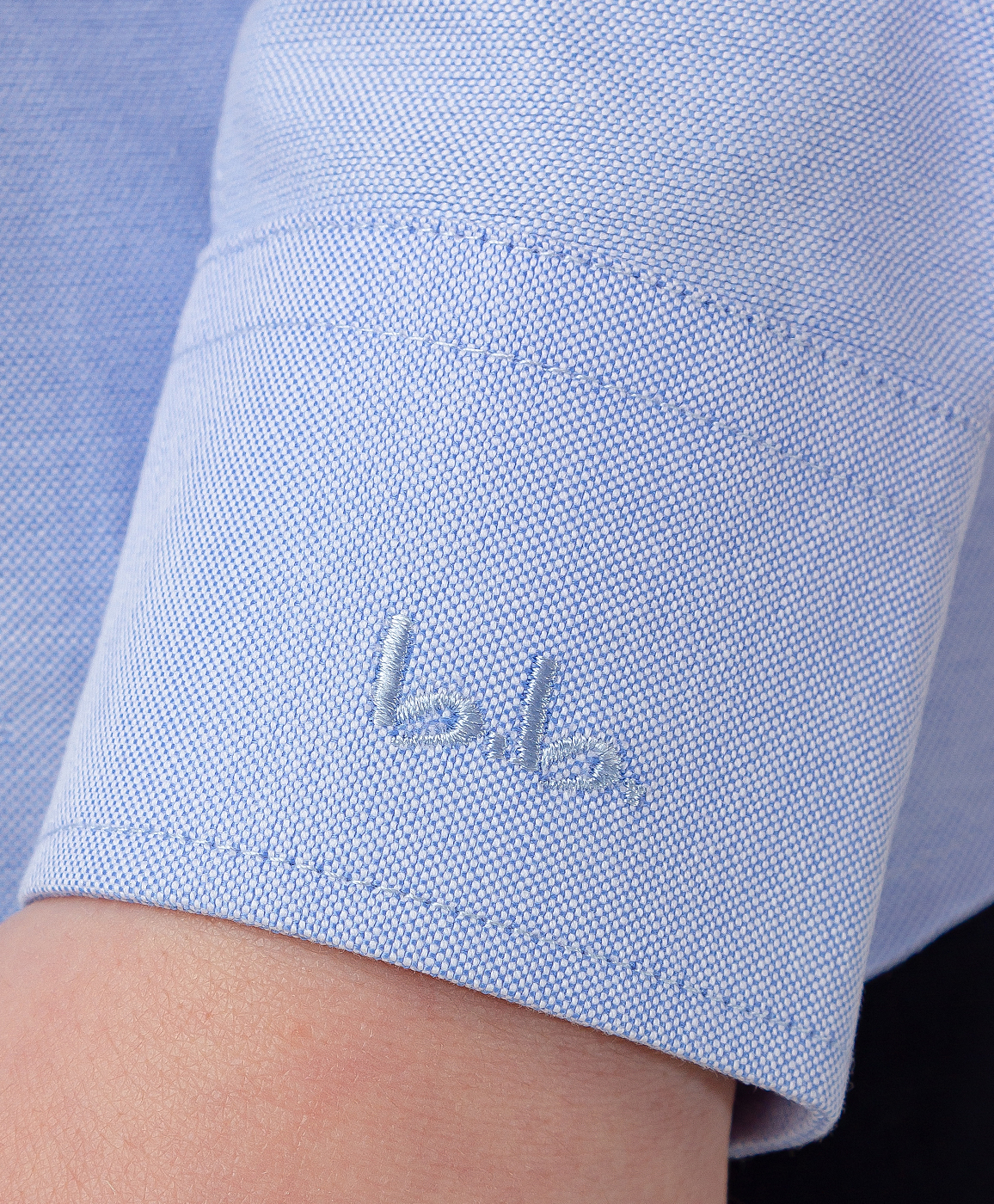 Рубашка на пуговицах голубая Button Blue