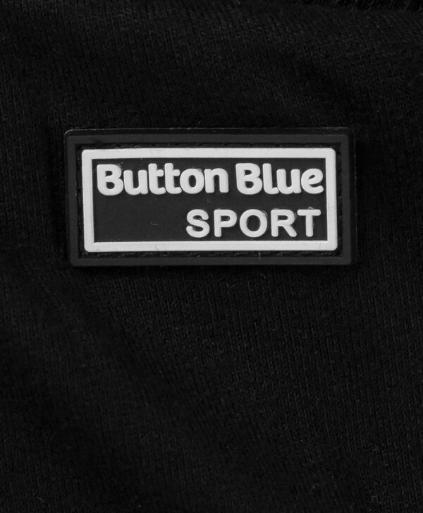 Брюки с поясом на резинке черные Button Blue