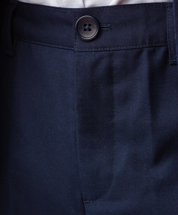 Брюки классические прямого кроя для мальчика темно-синие Button Blue