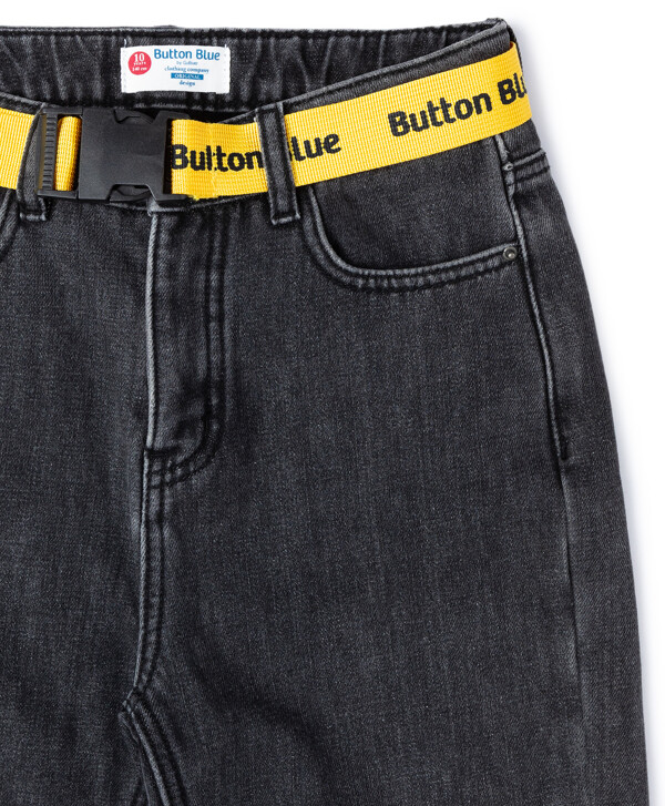 Джинсы с флисовой подкладкой серые Button Blue