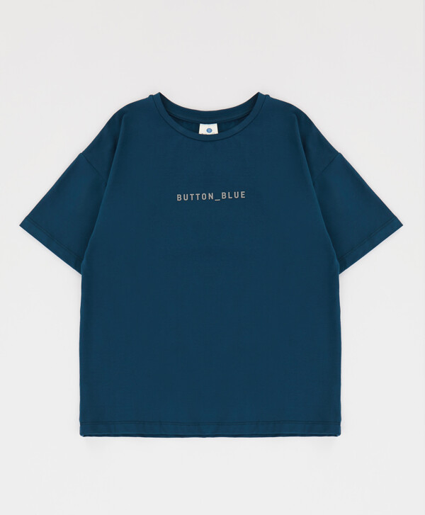 Футболка с коротким рукавом и принтом синяя детская Button Blue