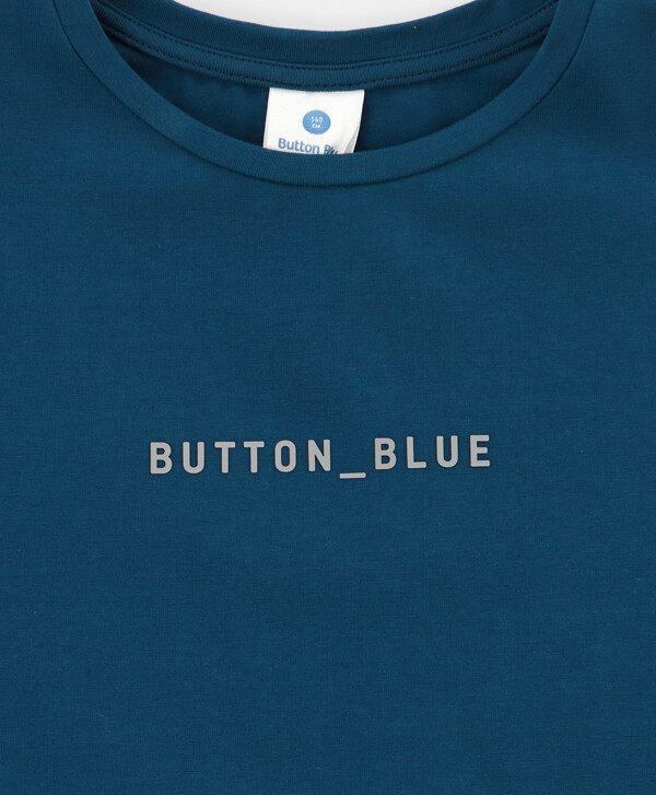 Футболка с коротким рукавом и принтом синяя детская Button Blue