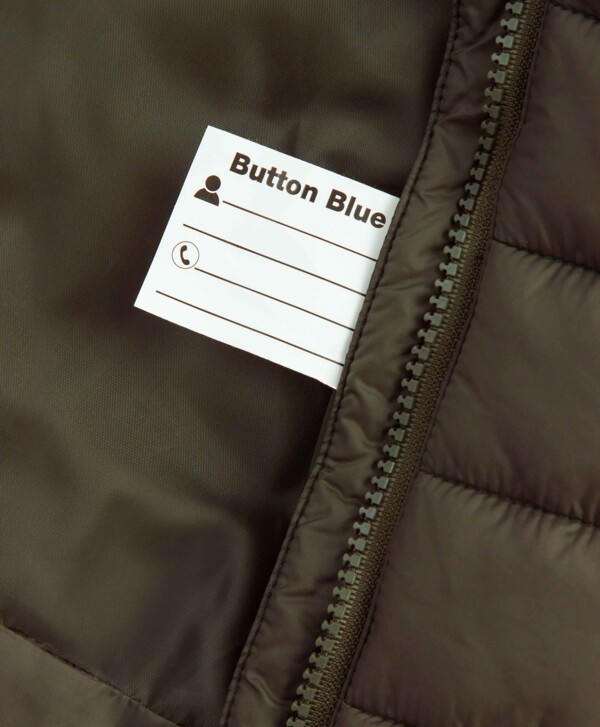 Куртка с капюшоном демисезонная стеганая хаки детская Button Blue