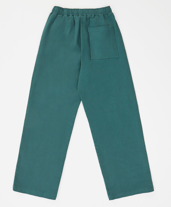 Брюки прямые Straight fit с поясом на резинке зеленые детские Button Blue