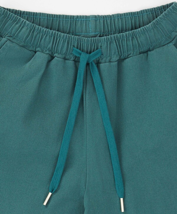 Брюки прямые Straight fit с поясом на резинке зеленые детские Button Blue