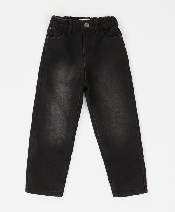Джинсы утепленные прямые Regular fit черные детские Button Blue