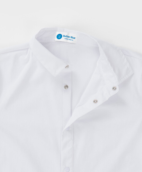 Рубашка с отложным воротником на кнопках белая Button Blue