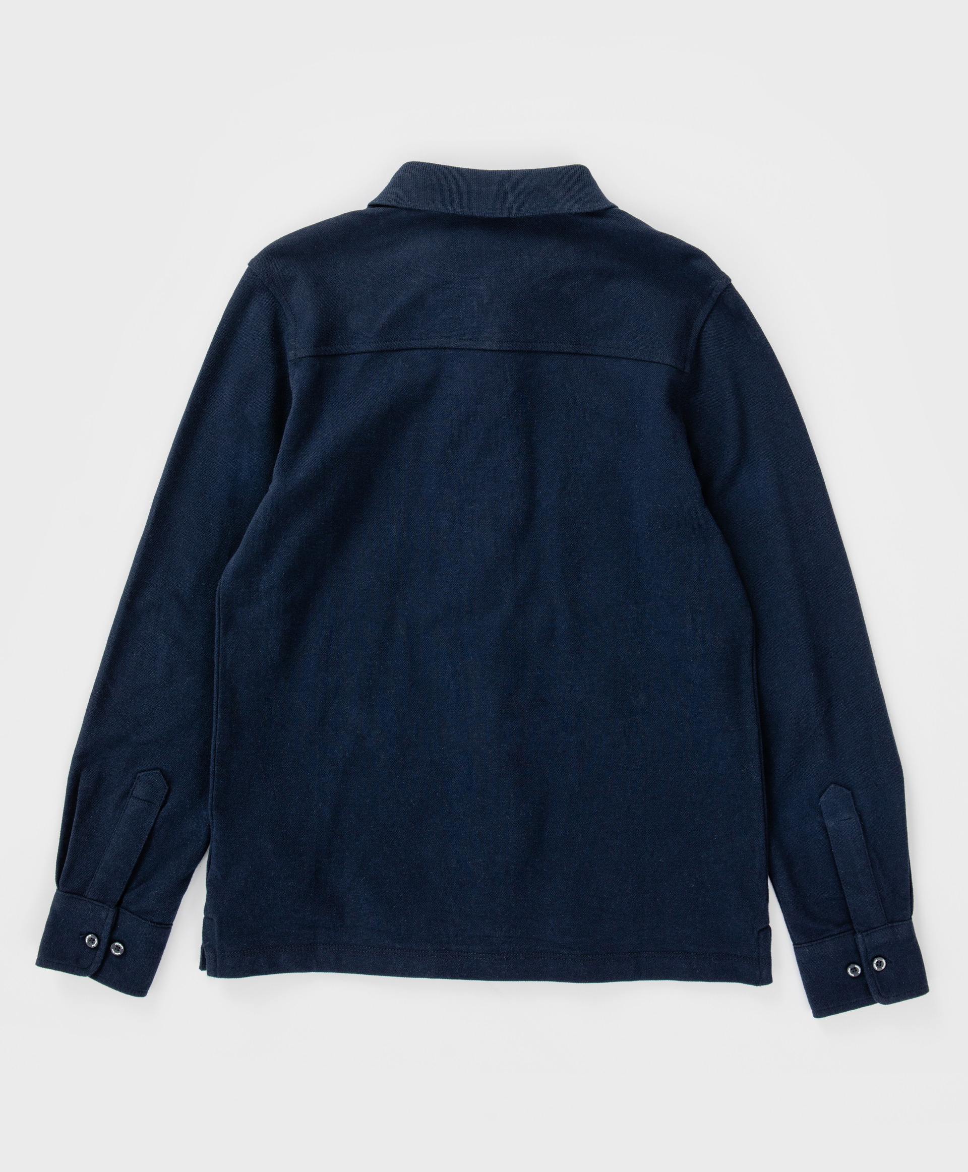 Сорочка трикотажная на молнии синяя Button Blue