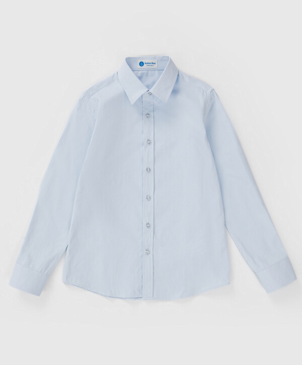 Сорочка из фактурного текстиля в ромбик голубая Button Blue
