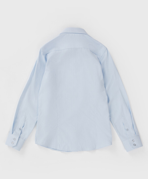 Сорочка из фактурного текстиля в ромбик голубая Button Blue