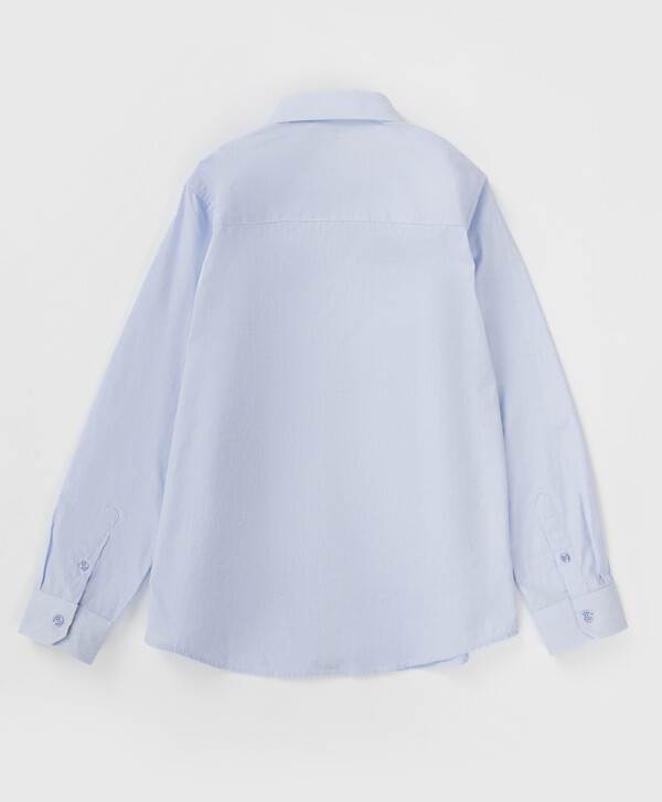 Сорочка с синей планкой голубая Button Blue