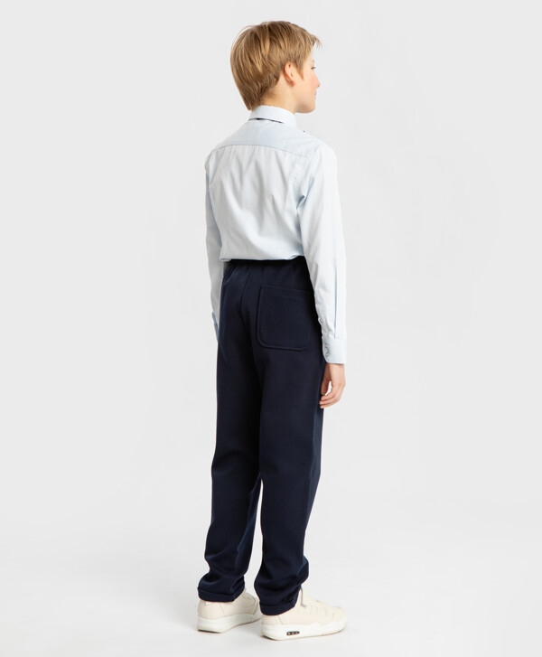 Брюки свободного кроя синие Button Blue