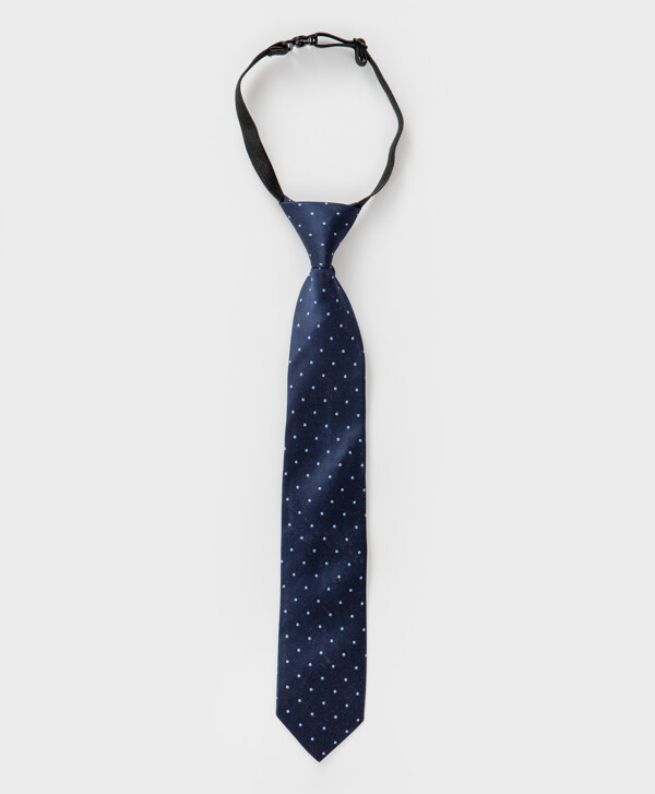 Галстук в точку с готовым узлом синий Button Blue