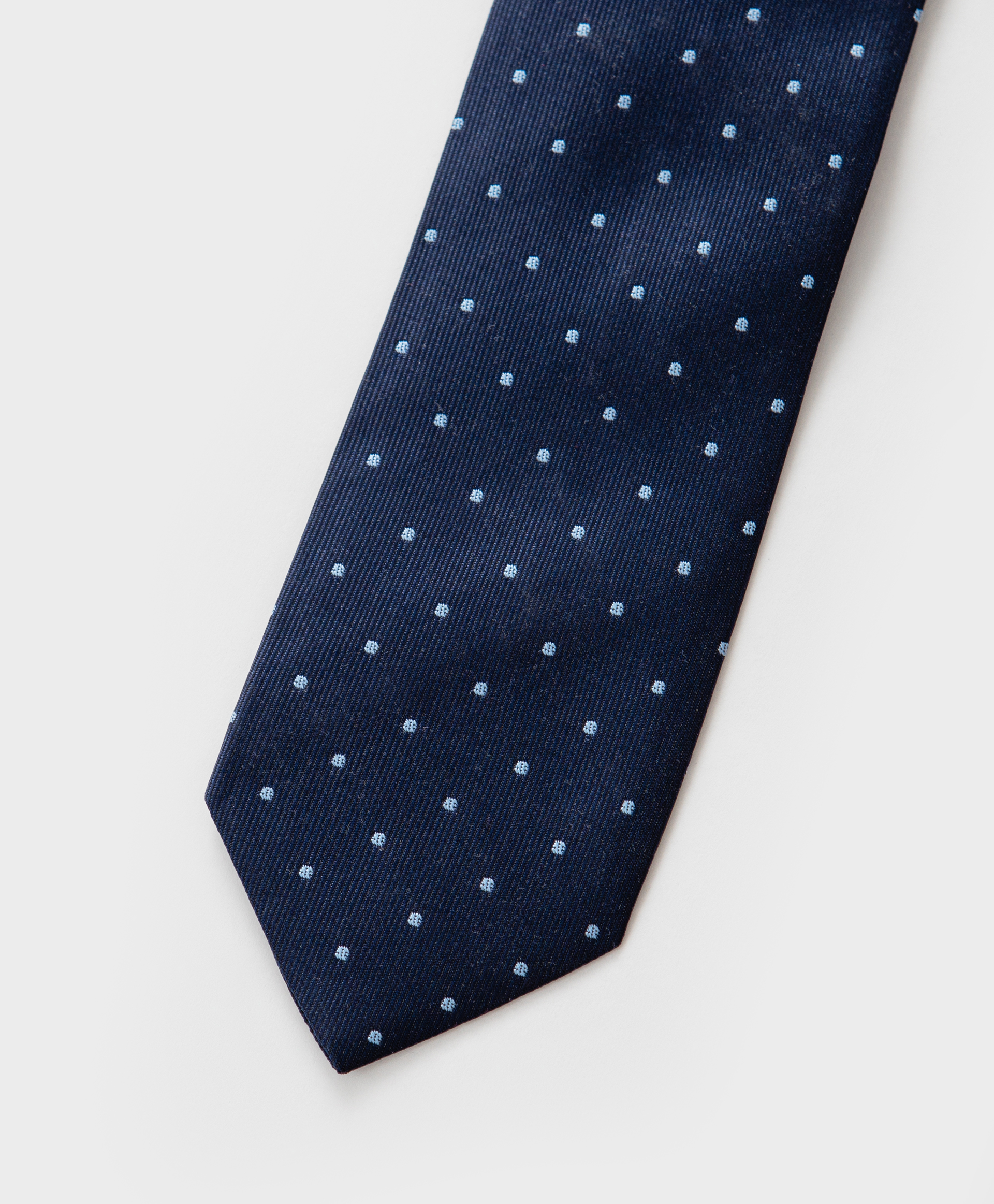 Галстук в точку с готовым узлом синий Button Blue