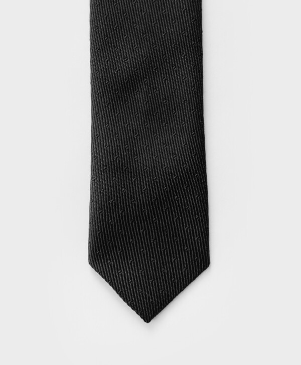Галстук в черную точку классический черный Button Blue