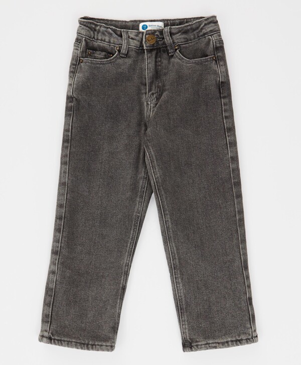 Джинсы Carrot fit утепленные серые детские Button Blue