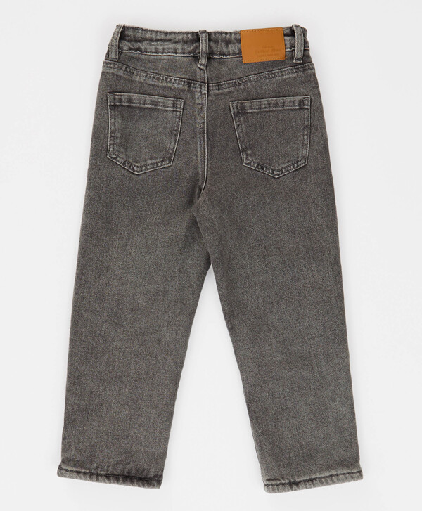 Джинсы Carrot fit утепленные серые детские Button Blue