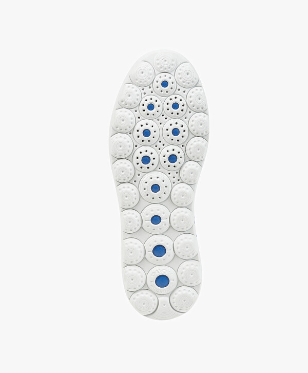 фото Кроссовки белые с золотистой отделкой geox spherica (41)