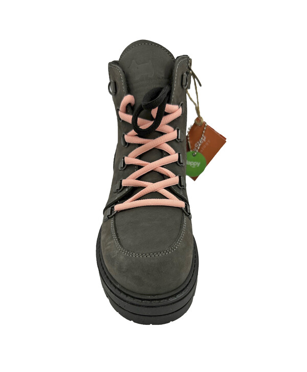фото Ботинки из нубука серые для девочки happy step